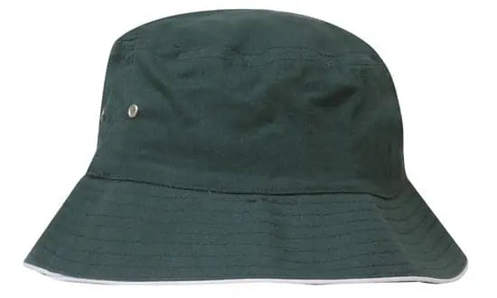 Headwear Bucket Hat With Sandwich Trim Brushed Heavy Sports Twill  *no Sandwich* X12 - City Workwear