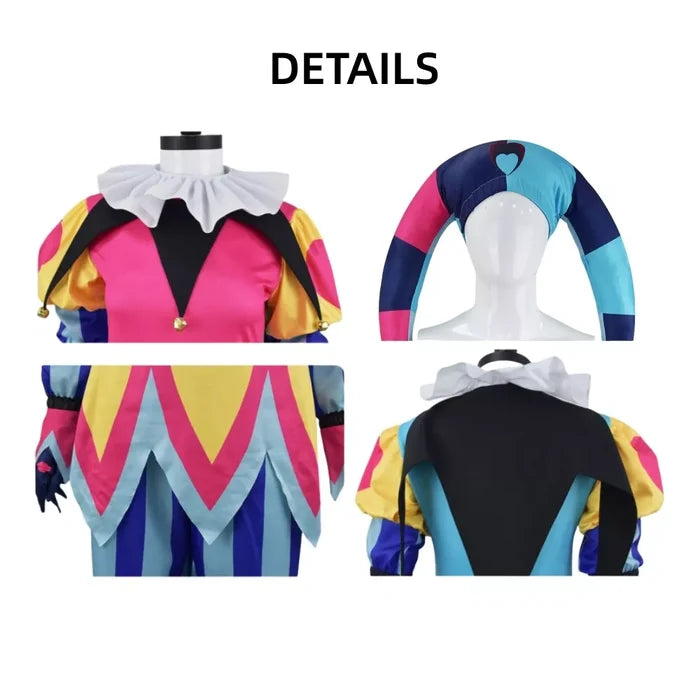 Helluva Boss Clown Suit - Hazbin Hotel Cos Outfit - Fizzarolli Costumet Halloween