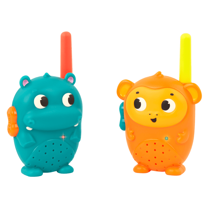 Hippo and monkey walkie-talkies.