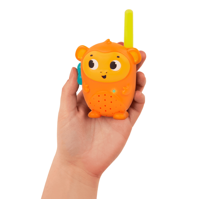 Hippo and monkey walkie-talkies.