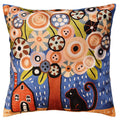 Home Sweet Home Karla Gerard Accent Pillow Cover Handembroidered Art Silk 18"x18" - KashmirDesigns