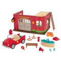Fire department playset with fire engine