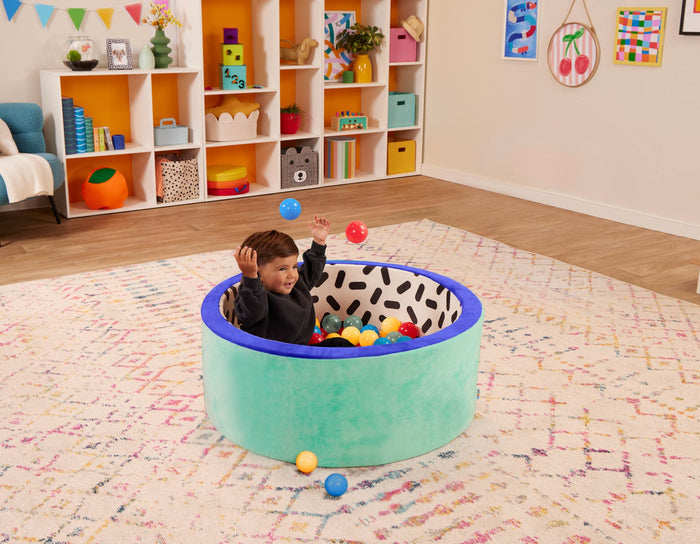 Foam ball pit with balls inside