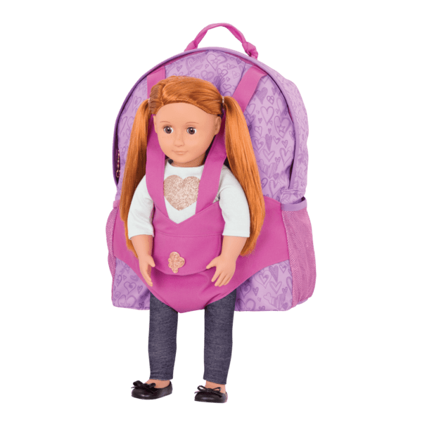Hop On Carrier Backpack - Purple Hearts