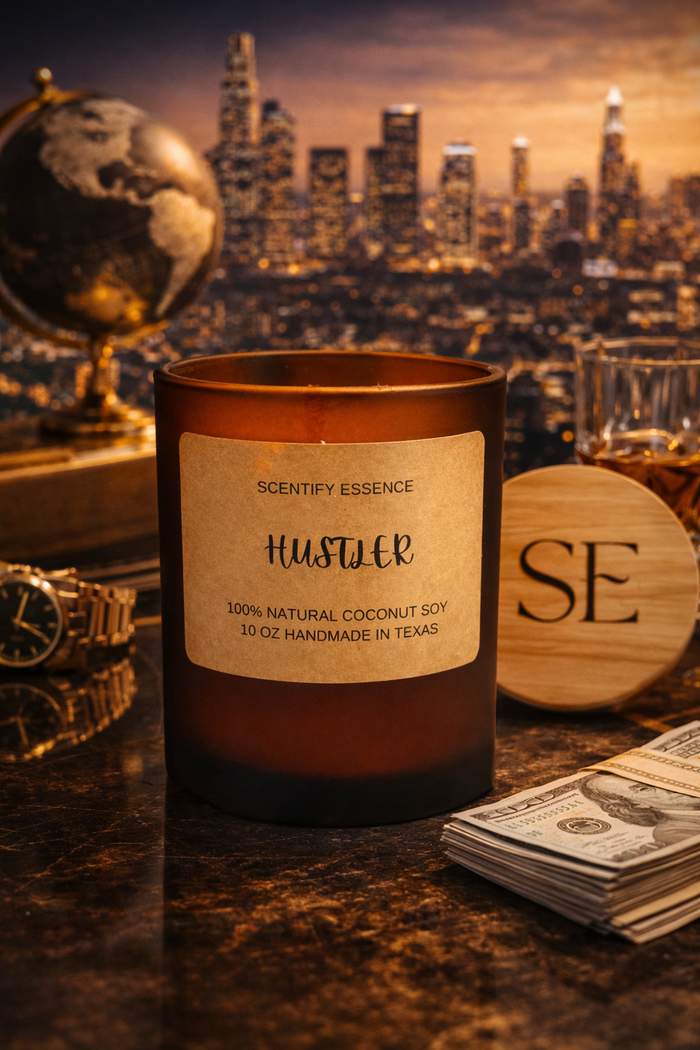 Hustler – Bold Citrus, Oak & Musk Coconut Soy Candle