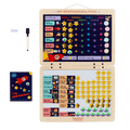 Space-themed responsibility chart with magnets, booklet, and dry-erase marker.