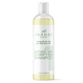 A bottle of Inahsi Naturals Soothing Mint Clarifying Shampoo against a white background.
