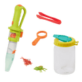 Bug catcher vacuum with magnifying glass, tweezers, toys, and capture jar