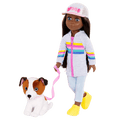 14-inch posable doll walking Shiba Inu dog plushie