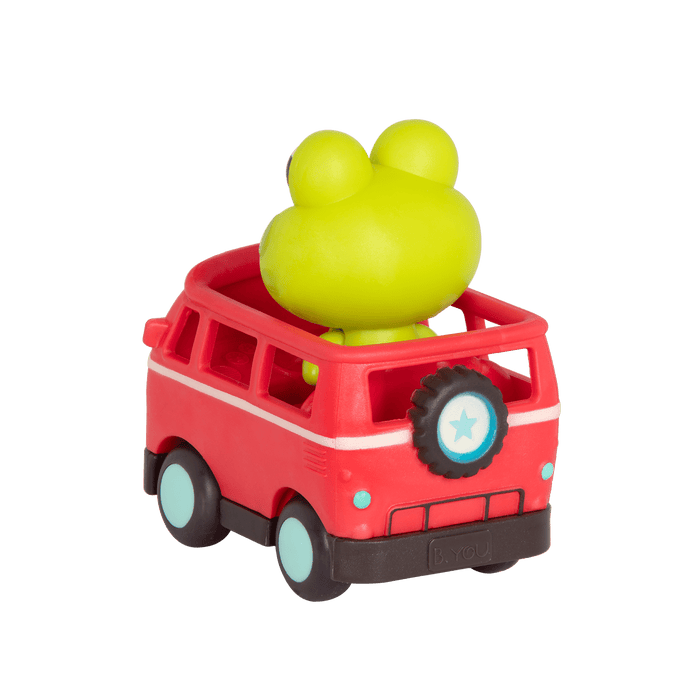 Light-up toy frog and retro van