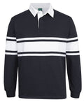 Jb's 3 Stripe Yarn Dyed Rugby Polo Shirt 3RY3