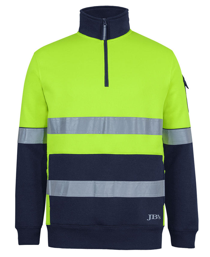 JB'S 350G Hi-Vis Half Zip Taped Trade Hoodie 6DNVF