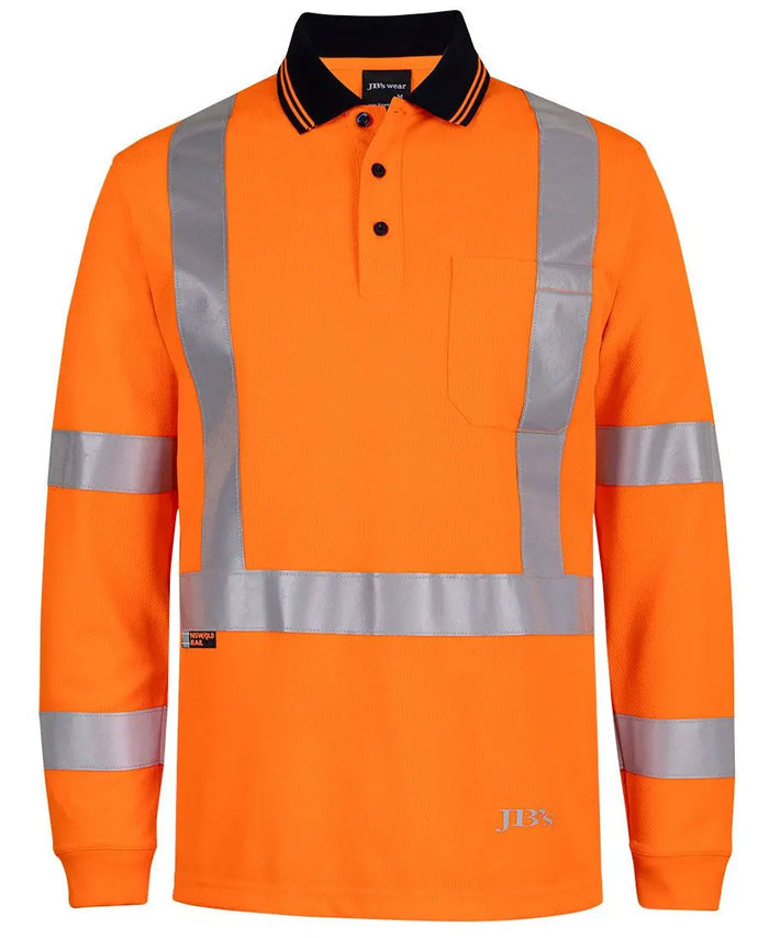 Jb's NSW QLD Rail X Back Polo Shirt 6DAQL  Metro Workwear