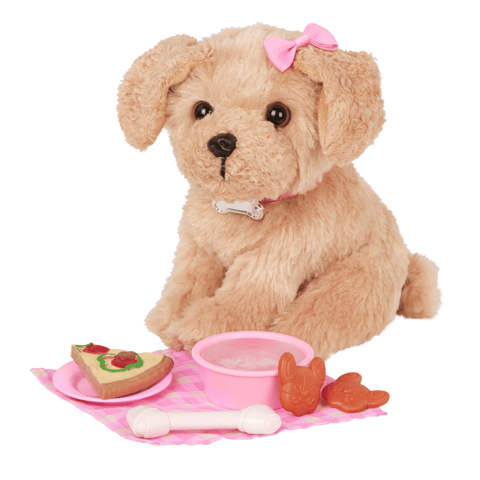 Our Generation 18-inch Doll Jin & Pet Dog Plush Charm