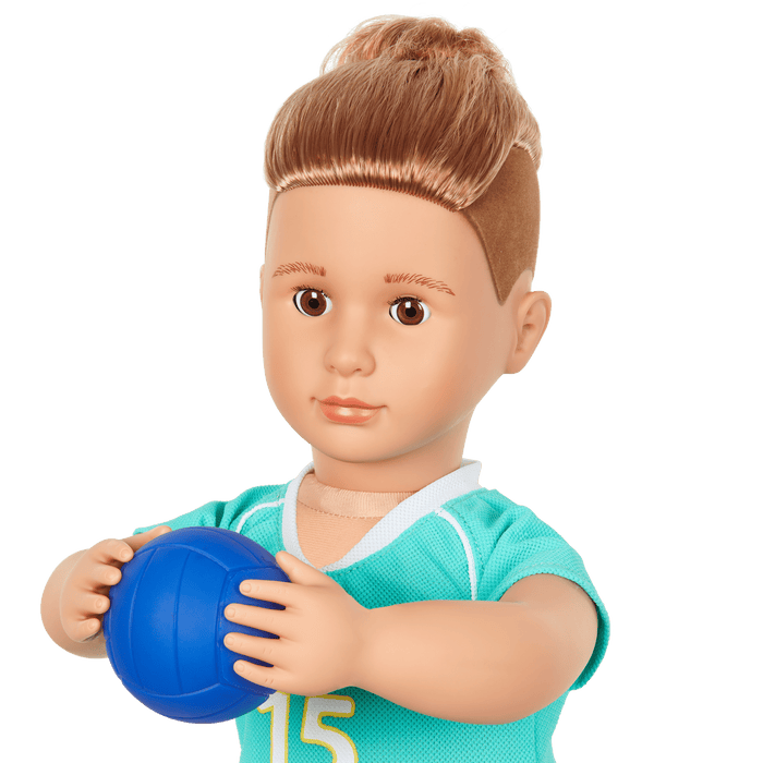 Posable 18-inch Volleyball Player Boy Doll Johnny