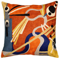 Kandinsky Decorative Pillow Cover Intuitive Flow II Wool HandEmbroidered 18x18 - KashmirDesigns