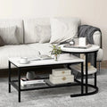 Kaya Marble Nesting Coffee Table With Storage Canva Home