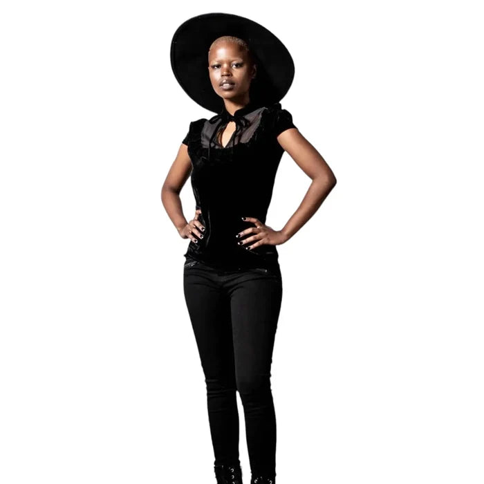 Killstar Black Velour Paradise Lost Top