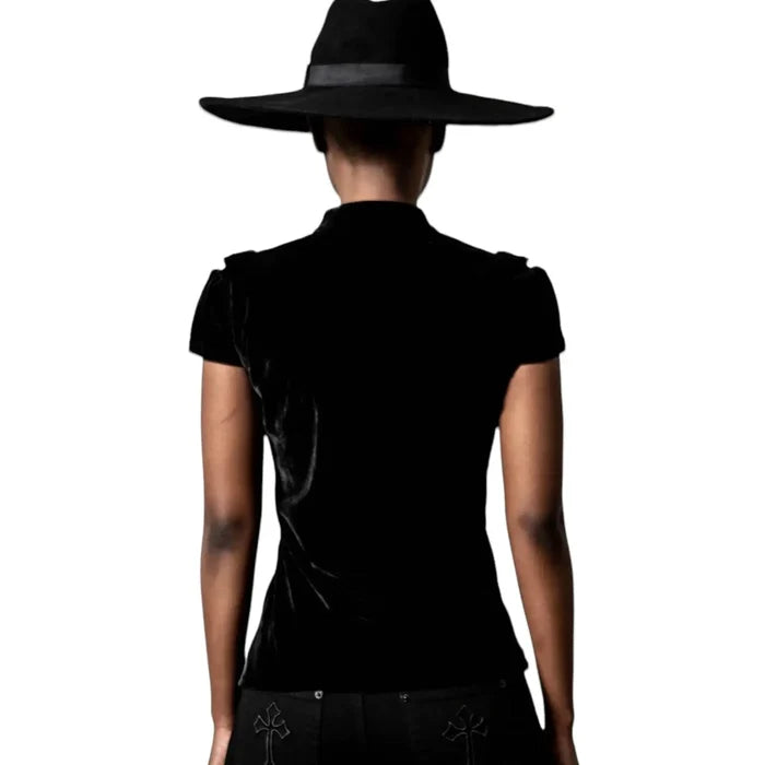 Killstar Black Velour Paradise Lost Top