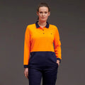 KingGee Women's HyperFreeze Spliced Long Sleeve Work Polo Shirt K44730 KingGee