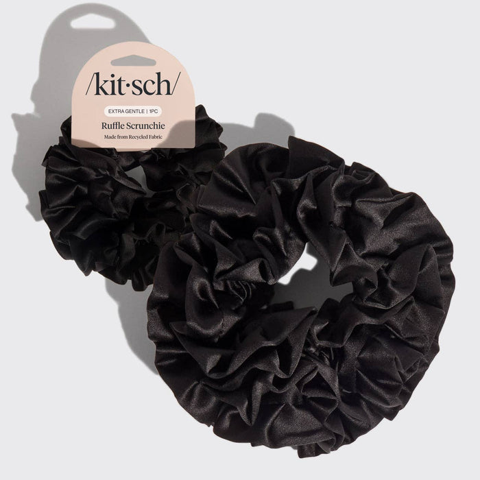 Kitsch Ruffle Scrunchie - Black