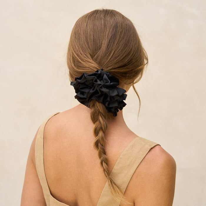 Kitsch Ruffle Scrunchie - Black
