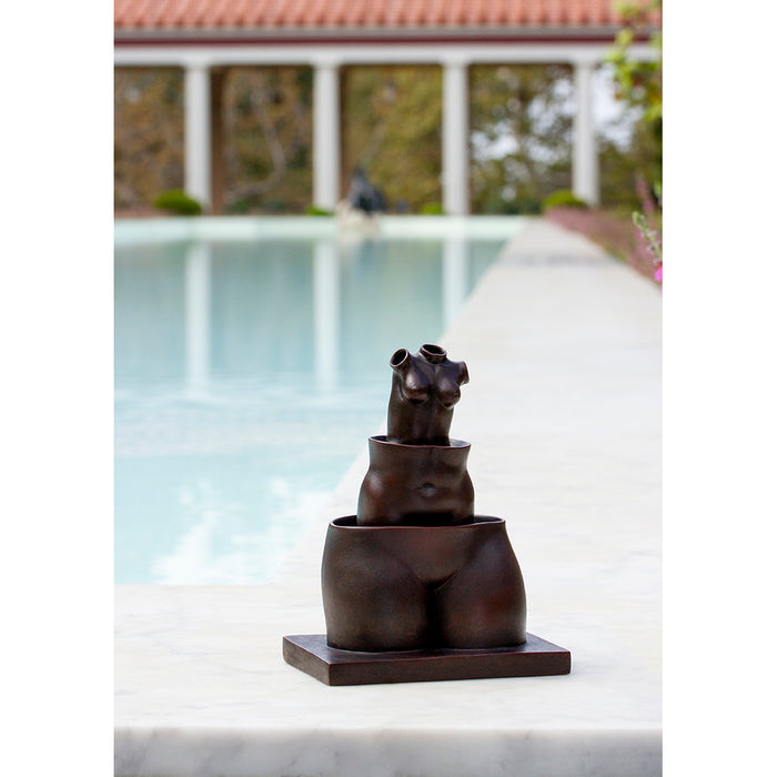 La Folie Des Grandeurs by Rene Magritte - Sculpture Reproduction in front of the Getty Villa
