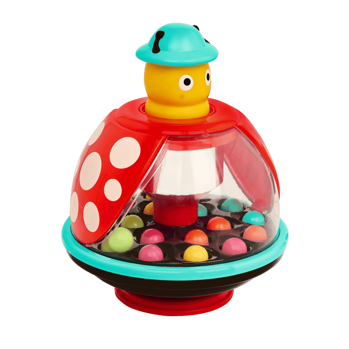 popping lady bug toy for kids