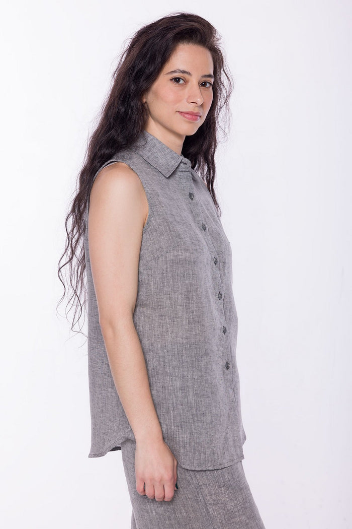 Lahaina | Women's Stainproof Linen-Lyocell Blend Shirt
