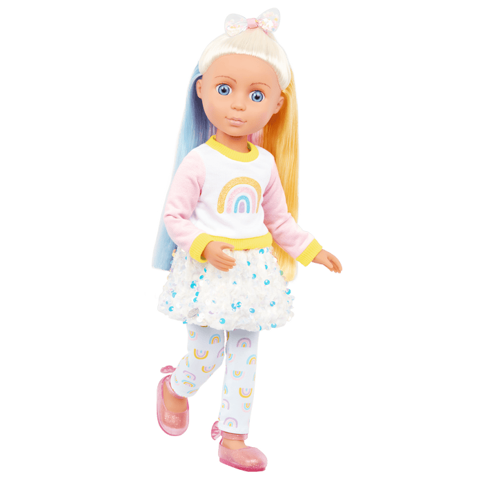 14-inch doll Laica with blonde and blue hair