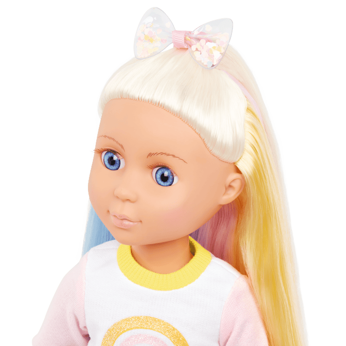 14-inch doll Laica with blonde and blue hair