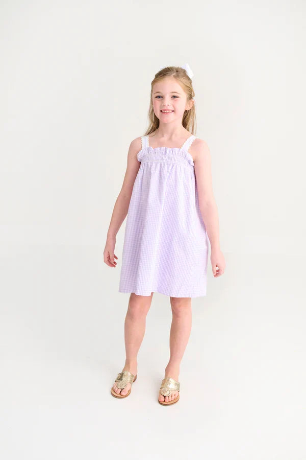 Lainey's Little Dress - Lavender Gingham
