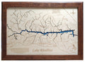 Lake Rhodhiss, North Carolina- Laser Cut Wood Map