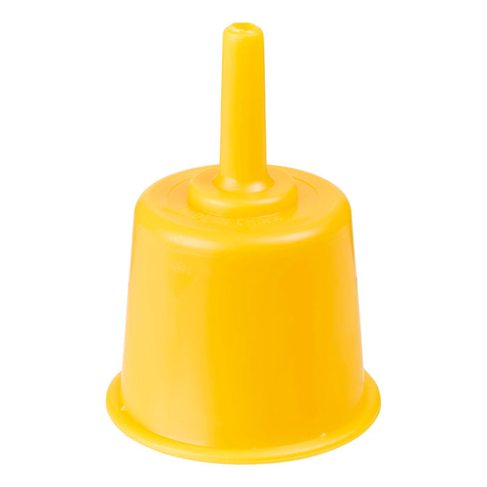 The Lanard Dlx Liqui-Fly Hydro Rocket by Lanard is a bright yellow plastic sandcastle mold shaped like an upside-down cup with a spout, perfect for creative play or as a fun STEM toy to pair with your water rocket at the beach.