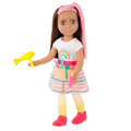 14-inch posable doll with hairdressing accessories