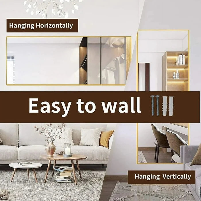 Large Rectangle Full Length Standing Mirror Canva Home