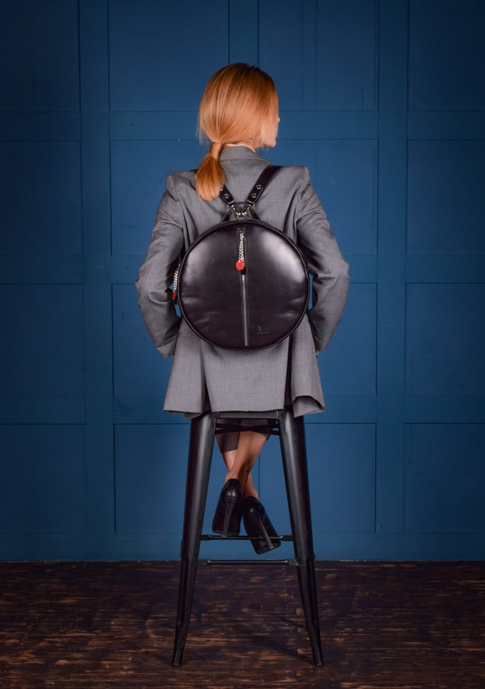 Leather backpack Orion Onix