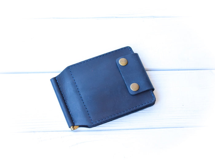 Leather money clip