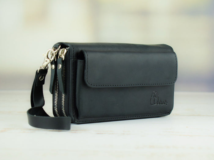 Leather wallet Black