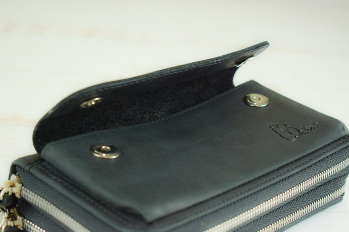 Leather wallet Black