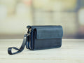 Leather wallet Blue