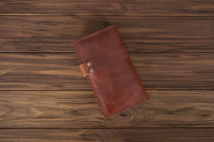 Leather wallet Brandy
