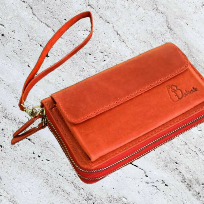Leather wallet Red