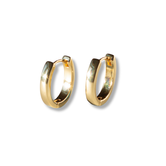 LENNY & EVA GILDED OVAL HOOPS