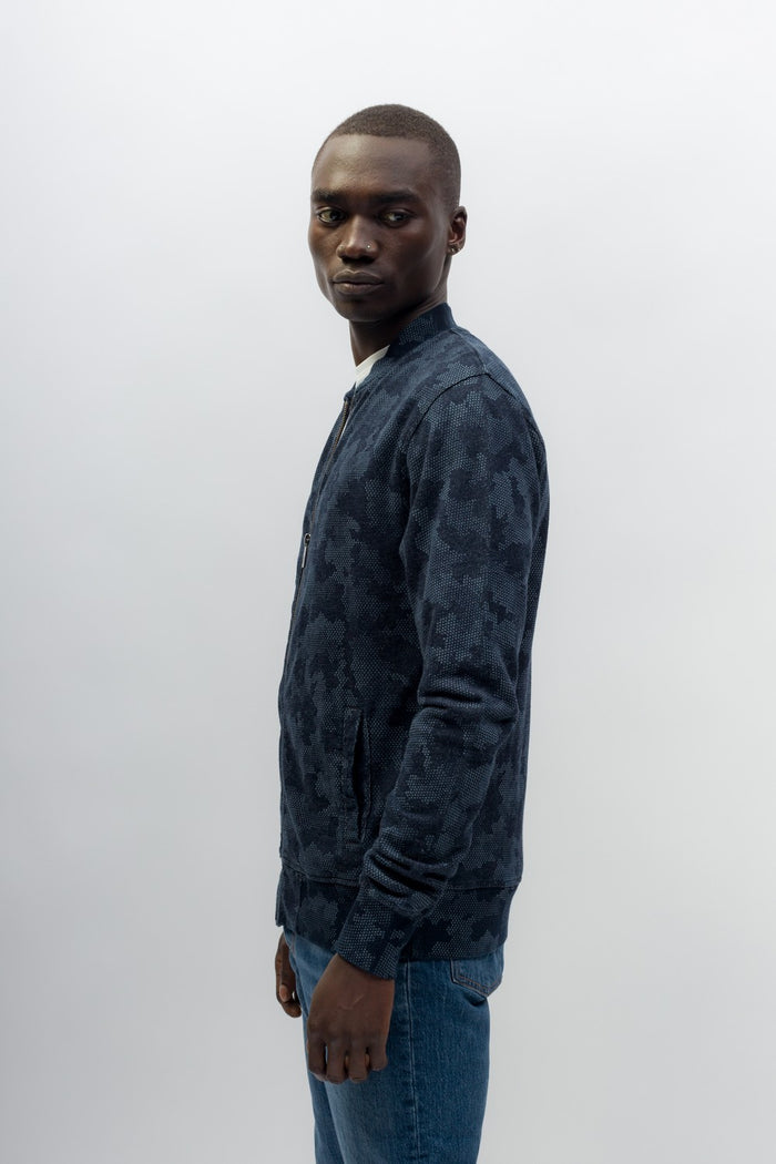 Leo | Men's Indigo Dyed Baseball Jacket