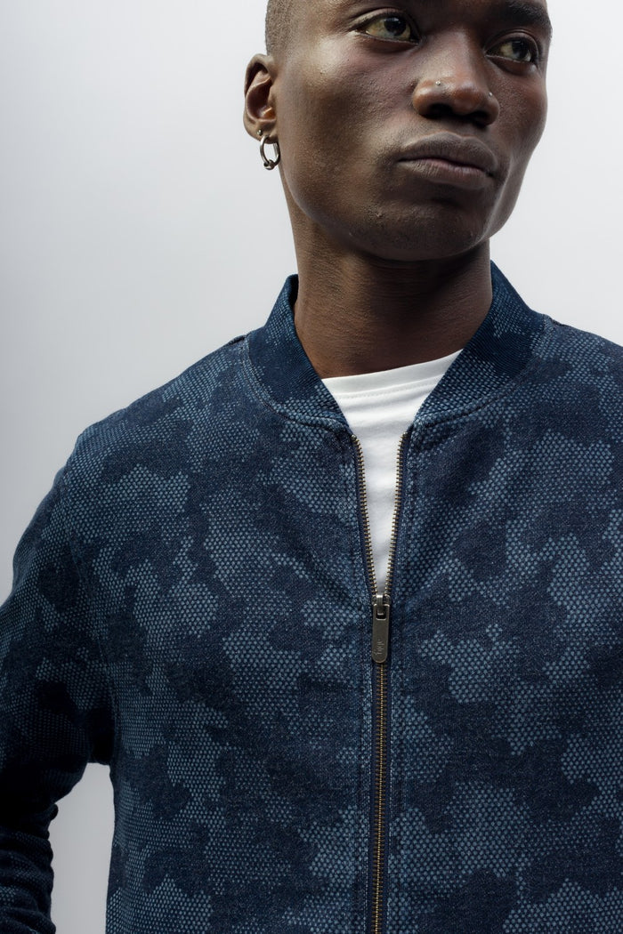 Leo | Men's Indigo Dyed Baseball Jacket