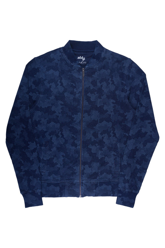 Leo | Men's Indigo Dyed Baseball Jacket
