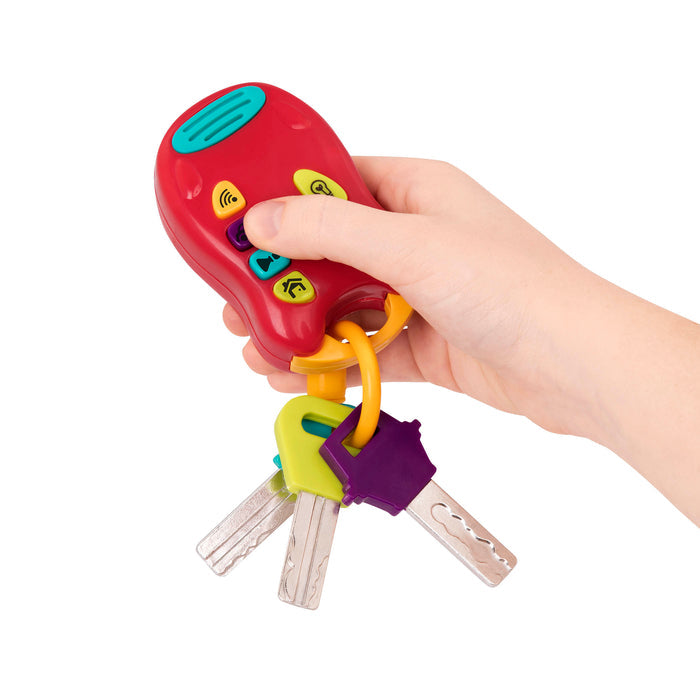 Red toy car keys.