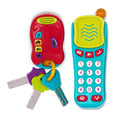 Toy phone and keys with lights and sounds for toddlers and kids.