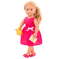 18-inch equestrian doll with blonde hair, blue eyes, lemonade accessories and storybook